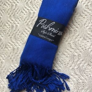 Pashmina royal blue scarf